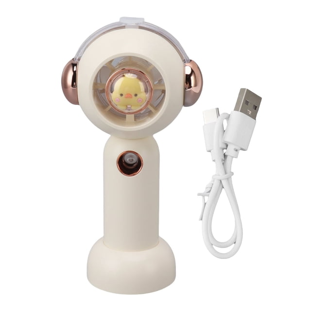 Ventilador de nebulización, encantador ventilador de nebulización de mano, ventilador de bolsillo pequeño recargable por USB, ventilador de nebulización de mano, durabilidad extendida Jadeshay A