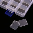thumbnail image 3 of Polypropylene(PP) Bead Storage Container 30 Compartment Organizer boxes with 5pcs Adjustable Dividers Rectangle Clear 21.7x16.8x2.8cm Hole: 8mm, 3 of 4