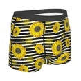 thumbnail image 3 of Naloa Sunflowers On Black And White Stripes Print Mens Underwear - Boxers for Men, Classic Briefs for Men, 3 of 9