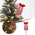 thumbnail image 2 of Ltdhehe Pieds avec Rayures Rouges et Blanches Ornement de Bureau Festif pour et, 2 of 7