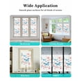 thumbnail image 6 of Window Privacy Film Blue Butterfly Stained Glass Window Film Decorative Sun Block Window Cover Watercolor Spring Natural Flowers Window Clings Static Adhesive Sticker for Bathroom 29.5"x78.7", 6 of 7