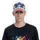 thumbnail image 4 of Fotbe USA Colors Stripes1 Gorro Clásico de Béisbol, Gorra Ajustable con Broche Snapback, Gorro de Exterior de Algodón Suave, 4 of 6