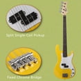 thumbnail image 6 of Glarry Bass Electric Guitar Kit with 20W Amp, Yellow, 6 of 9