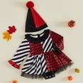 thumbnail image 4 of WIBACKER Infant Baby Girls' Clown Costumes Halloween Long Sleeve Tutu Romper Dress +Hat Cosplay Clothes 3-6 Months, 4 of 10