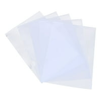 MLINS 20pcs Office Document Folder Single Page Paper Folder L Shape Plastic Folder (White)