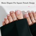 thumbnail image 2 of Press On Toenails QIEK French Tips Baby Pink 270 unidades para mujer, 2 of 8