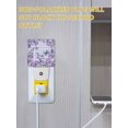 thumbnail image 5 of Night Lights Auto Sensor Lavender Floral Plug-in LED Nightlights Lamp Dusk to Dawn for Living Room, Bedroom, Bathroom, Stairways Wall Decor, Butterfly Wisteria Flower Purple Plaid Night Light, 5 of 9