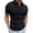 Black, variant on CHENge Men's Quarter-Zip Polo Shirt, Short Sleeve with Zipper Pocket, Breathable Slim Fit Casual Golf Top for Daily & Sports