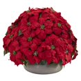 thumbnail image 1 of Nearly Natural 8196 Large Poinsettia Artificial Plant in Stone Planter, 1 of 1
