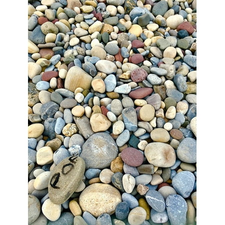 Seaside Rocks - Peel-n-Stick Poster of Rocks Rock Beach Pebble Stone Seaside Pebbles Poster 24x16 Adhesive Sticker Poster Print