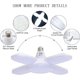 thumbnail image 1 of Luz de garaje E27 28W, luz blanca fría 6500K 2300Lm Luz de taller deformable con 4 paneles ajustables, iluminación de techo LED, para garajes, almacenes, gimnasios (juego de 2) XianweiShao 8390614503717, 1 of 1