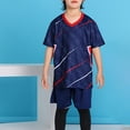 thumbnail image 2 of Zpanxa Boys Summer Outfits Kids Gradient Basketball Suit Set Training Kit Sweat Absorbing Side Pockets Sports Suit 1 Years, 2 of 4