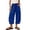 BU1, variant on JIAYUE Women Pants Drawstring Elastic Waist Solid Color Baggy Wide Leg Capri Trousers for Outdoor Casual Wear