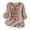 Khaki, variant on Guluxicc 3/4 Length Sleeve Womens Tops Summer Casual V Neck Cotton Linen T Shirts Boho Embroidery Blouse Comfy Loose Tunic Top
