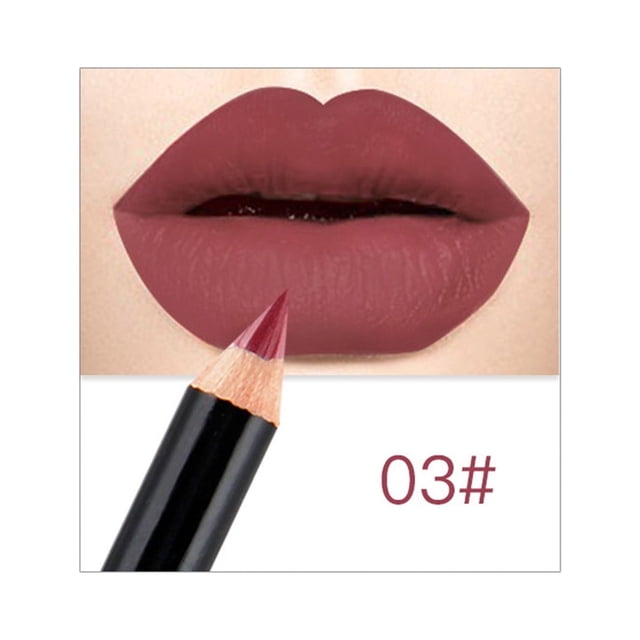FcBaudy Rouge à Lèvres pour Femmes, Encre à Lèvres, Brillant à Lèvres Nude Mat Stylo Rouge à Lèvres Modifié Crayon Contour des Lèvres Rouge à Lèvres Crayon Contour des Lèvres