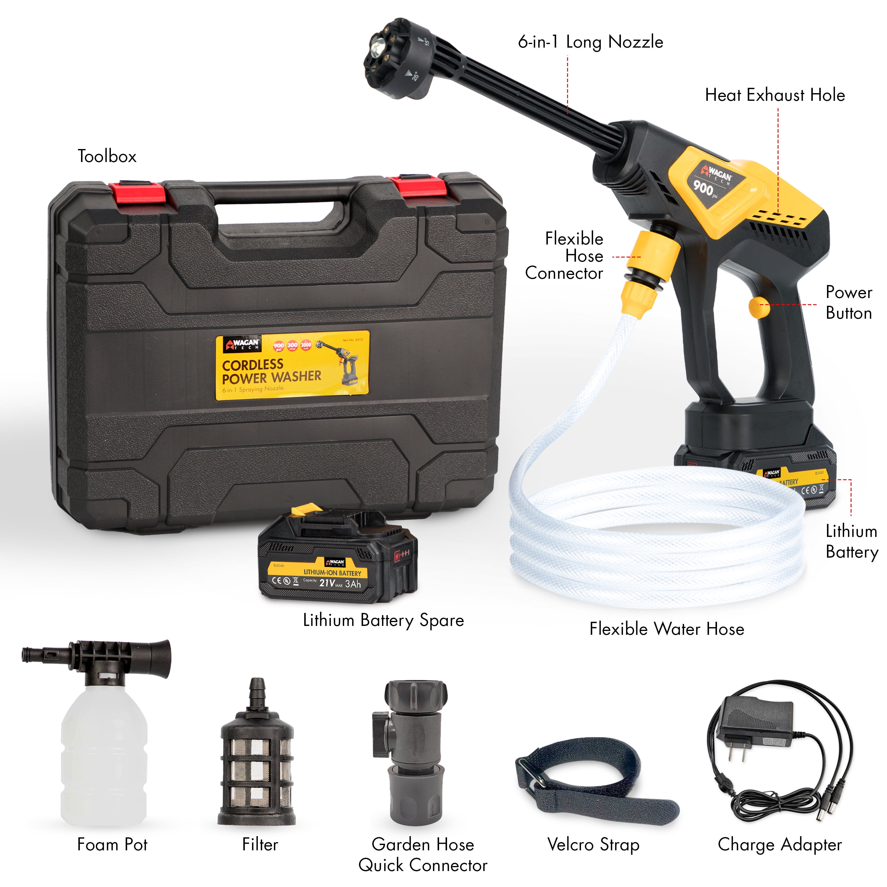 Wagan EL6312 Cordless Power Washer
