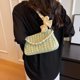 thumbnail image 2 of Bolso Bandolera Las Mujeres Plisadas Pu Fashionalbe Cadena Simple Commuter Bolso Bandolera (Verde), 2 of 5