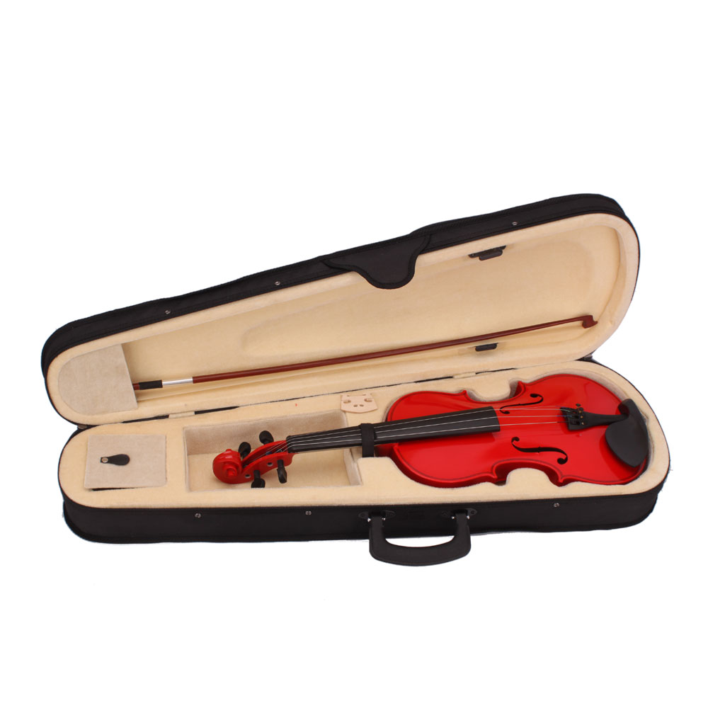 Violin for Students, Full Size 4/4 Acoustic Violin with Violin Case, Violin  Bow, Violin Rosin, Premium Basswood Musical Instruments, Aluminium Alloy  Tailpiece Violin for Beginner, Red, Q3356