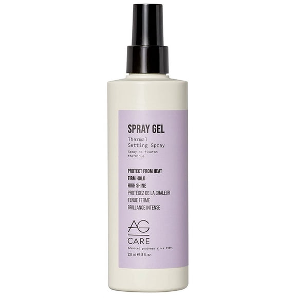 {8 oz} AG Spray Gel - thermal setting Spray w/ SLEEKSHOP Hair Rat Tail Steel Pin Comb for Scalp
