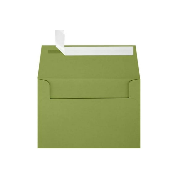 JAM Paper A4 Self Seal Invitation Envelopes 4 1/4" x 6 1/4" Avocado Green 50/Pack (4872-27-50)