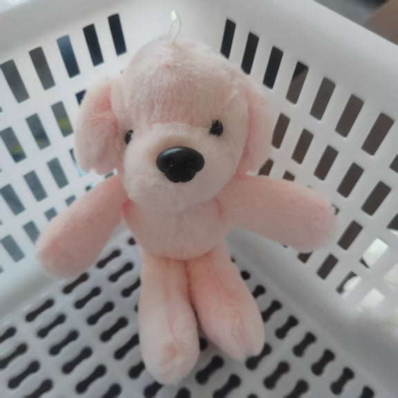 TechToyHub Plush Dog Toy,White Fluffy Stuffed Animal Puppy for Kids,Adorable Lifelike Soft Cuddle Toy for Indoor Play and Birthday Gift,Dog Lovers Gift