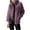 Purple, variant on LEAVINGSUO Womens Tops Winter Coats for Women Women's Fashion Plush and Thick Standing Collar Warm Cardigan Zipper Fleece Tops Sweater Jacket