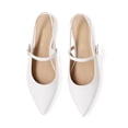 thumbnail image 3 of Women’s Pointed Toe Slingback Flats, Adjustable Ankle Strap Low Heel Dress Shoes for Work & Daily Wear, 3 of 8