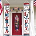 thumbnail image 5 of Patriotic Decorations - 4th of July Decorations: Outdoor Hanging American Flag Banners, Porch Signs for Veterans Memorial, Labor Day, Presidents' Day, and Election Day, 5 of 6