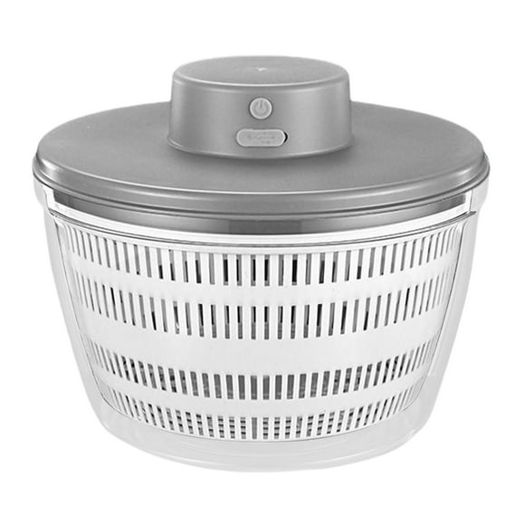 simhoa Système de Drainage Automatique pour Salade Électrique Rechargeable Rotateur de Légumes Gris