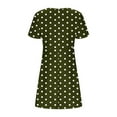thumbnail image 5 of Polka Dot Dresses for Women 2025 Summer Short Sleeve Midi Dress Casual Loose A Line Beach Vacation Sun Dresses, 5 of 5