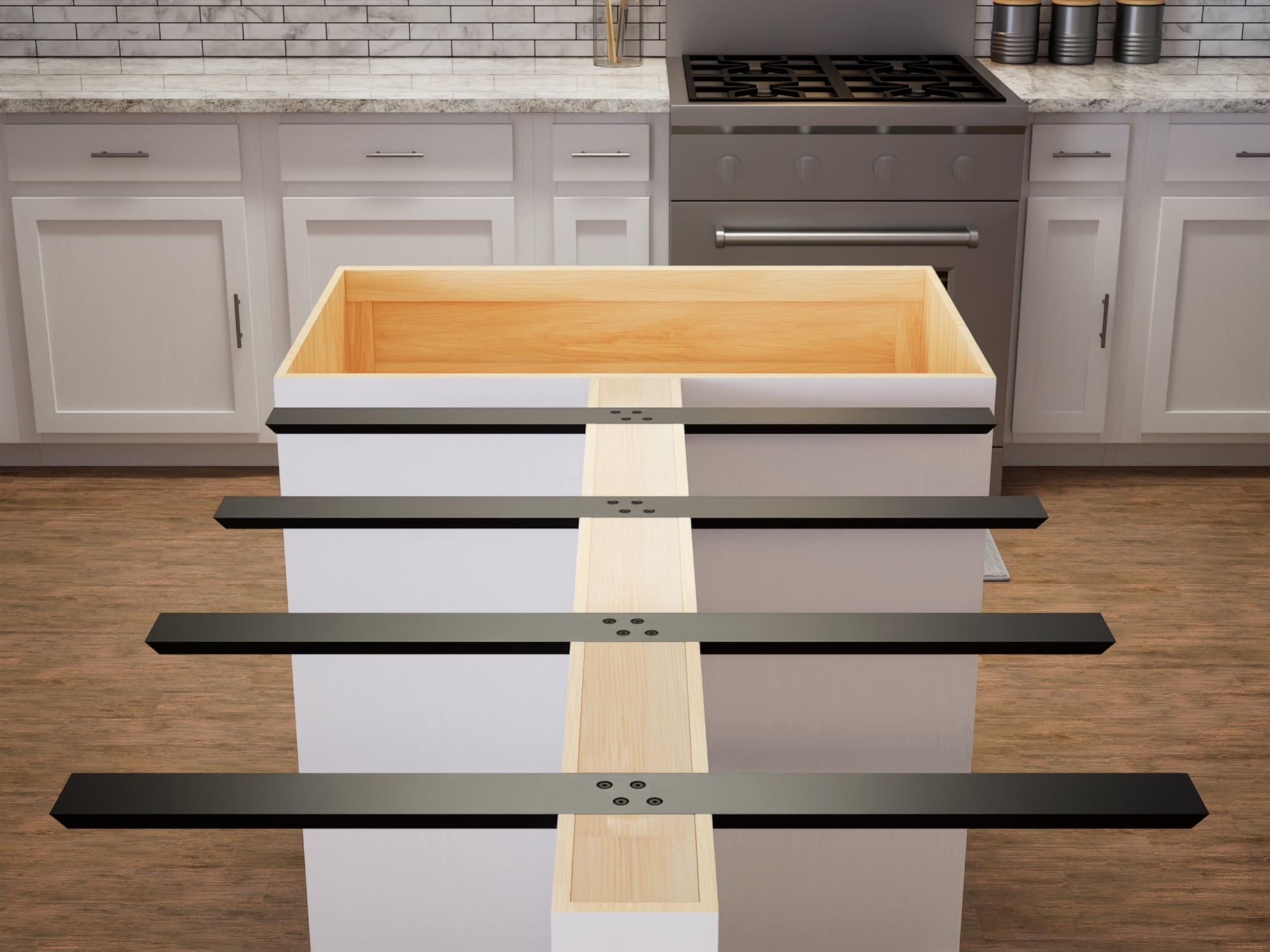 The Original™ Flat Wall Countertop Support Bracket (24 inch, Aluminum)