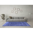 thumbnail image 3 of Ahgly Company Machine Washable Indoor Rectangle Oriental Blue Industrial Area Rugs, 2' x 5', 3 of 4
