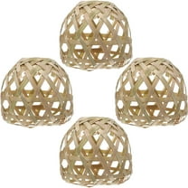 4 Pcs Bamboo Lampshade Pendant Light Replacement Ceiling Fan Covers Woven Lights