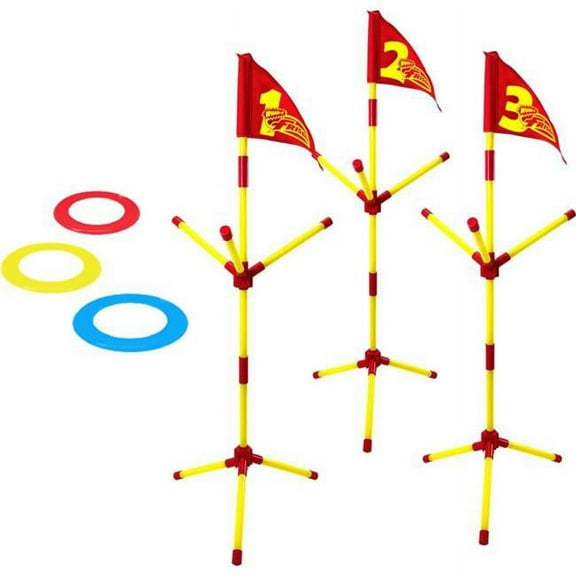 Wham-O Frisbee Hook N Score Golf with 3 Flag Posts and 3 Mini Disc Rings
