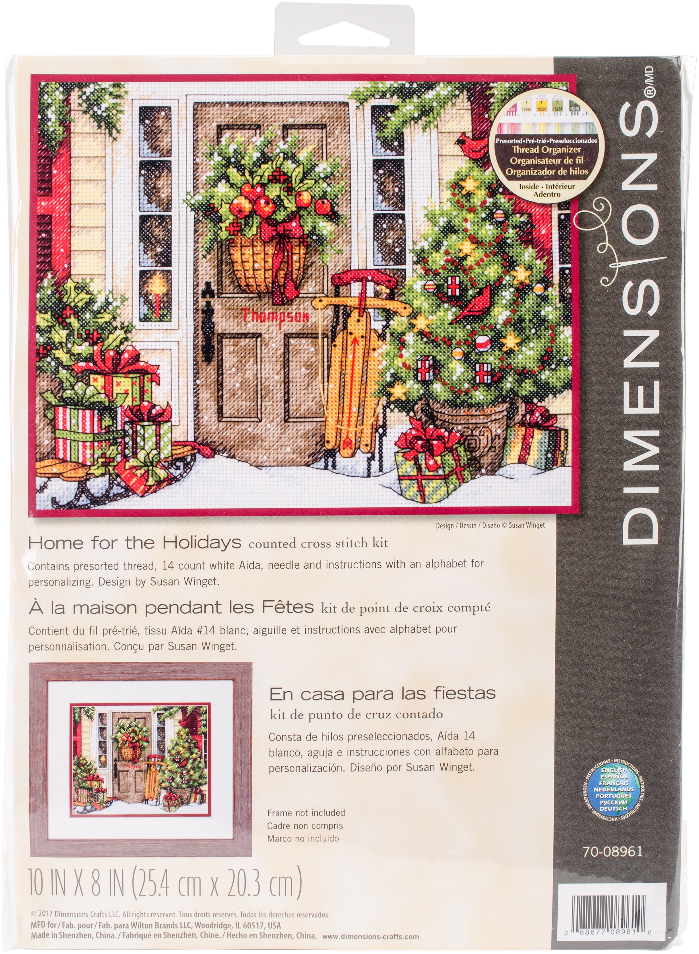 Home For The Holiday Counted Cross Stitch Kit-10"X8" 14 Count | Walmart