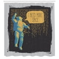 thumbnail image 3 of Ambesonne Astronaut Shower Curtain, I Need More Space, 69"Wx84"L, Black Mustard Grey, 3 of 3