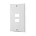 thumbnail image 3 of axGear 2-Port HDMI 1.4 Wall Face Plate Panel Cover Coupler Outlet Extender 1080P White, 3 of 6