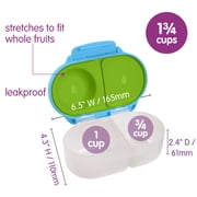 b.box Snack Box - 2 Compartment Snack Containers for Kids, Leakproof - Ocean Breeze