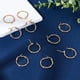 thumbnail image 2 of 12 pares de pendientes de aro de acero inoxidable con forma de aro, pequeños y dorados, para cartílago, con ganchos para las orejas., 2 of 9