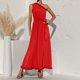 thumbnail image 4 of Vestido de mujer Sexy Un hombro Sólido Volantes Casual Vestido largo Fridja  hjkh3553, 4 of 7