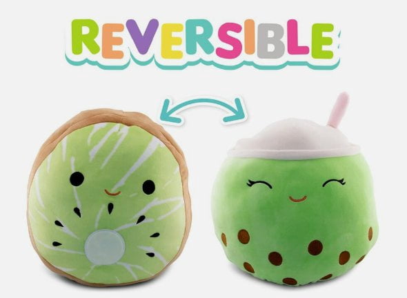 Squishmallow Flip A Mallow Bergit & Maui – 13 Cm, Reversibles Plüschtier, Superweich, Für Kinder