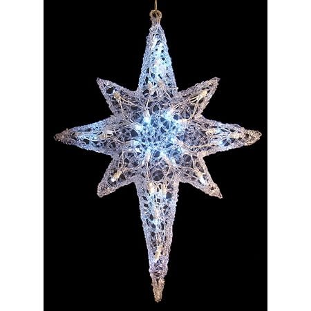 24 Led Lighted Color Changing Hanging Star Of Bethlehem Christmas