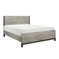thumbnail image 2 of Queen Bed - Light Gray Melamine Wood Bedroom Furniture, 63"x85" Modern Design, Stylish Bedroom, Scratch-Resistant, Box Spring Required., 2 of 6