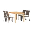 thumbnail image 5 of Amazonia Barquis Teak Finish 5 Pieces Rectangular Patio Dining Set, Seating Capacity: 5, 5 of 14