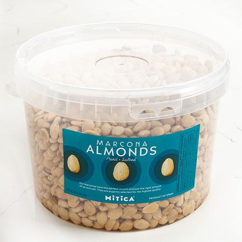 Salted & Fried Spanish Marcona Almonds by Mitica 11 LB (11 pound