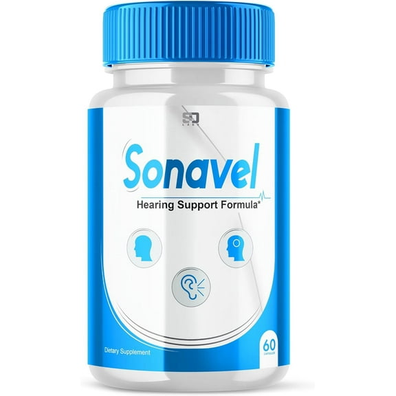 (1 Pack) Sonavel Supplement Pills- For Hearing Support Tinnitus - Premium Formula - White Color Pills and One Size - 60 Capsules
