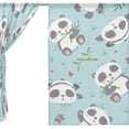 thumbnail image 3 of FREEAMG Pandas Love Bamboo Sheer Window Curtain Panel Drape 55x84 Inch for Living Room Bedroom Kids Room 2 Piece, 3 of 4