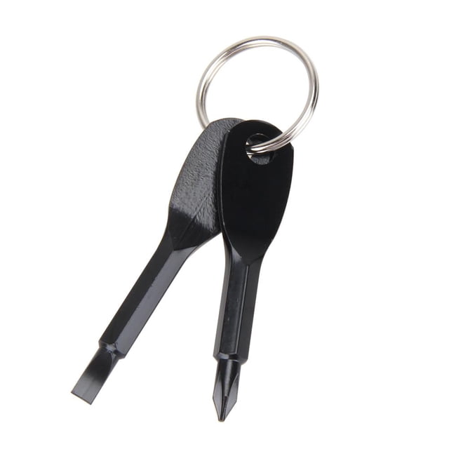 2 uds llavero destornillador EDC Set al aire libre bolsillo Mini herramienta con llavero Hugtrwg Para estrenar