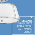 thumbnail image 4 of 4893PN Hinkley Lighting Clarke - 24W 2 LED Medium Semi-Flush Mount-9.5 Inches Tall and 15 Inches Wide-Polished Nickel Finish, 4 of 8