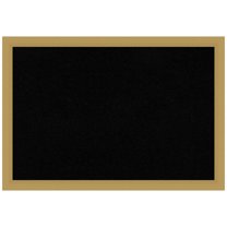 Amanti Art Black Cork Board Framed Grace Brushed Gold Narrow Bulletin Board 26 in. x 18 in.